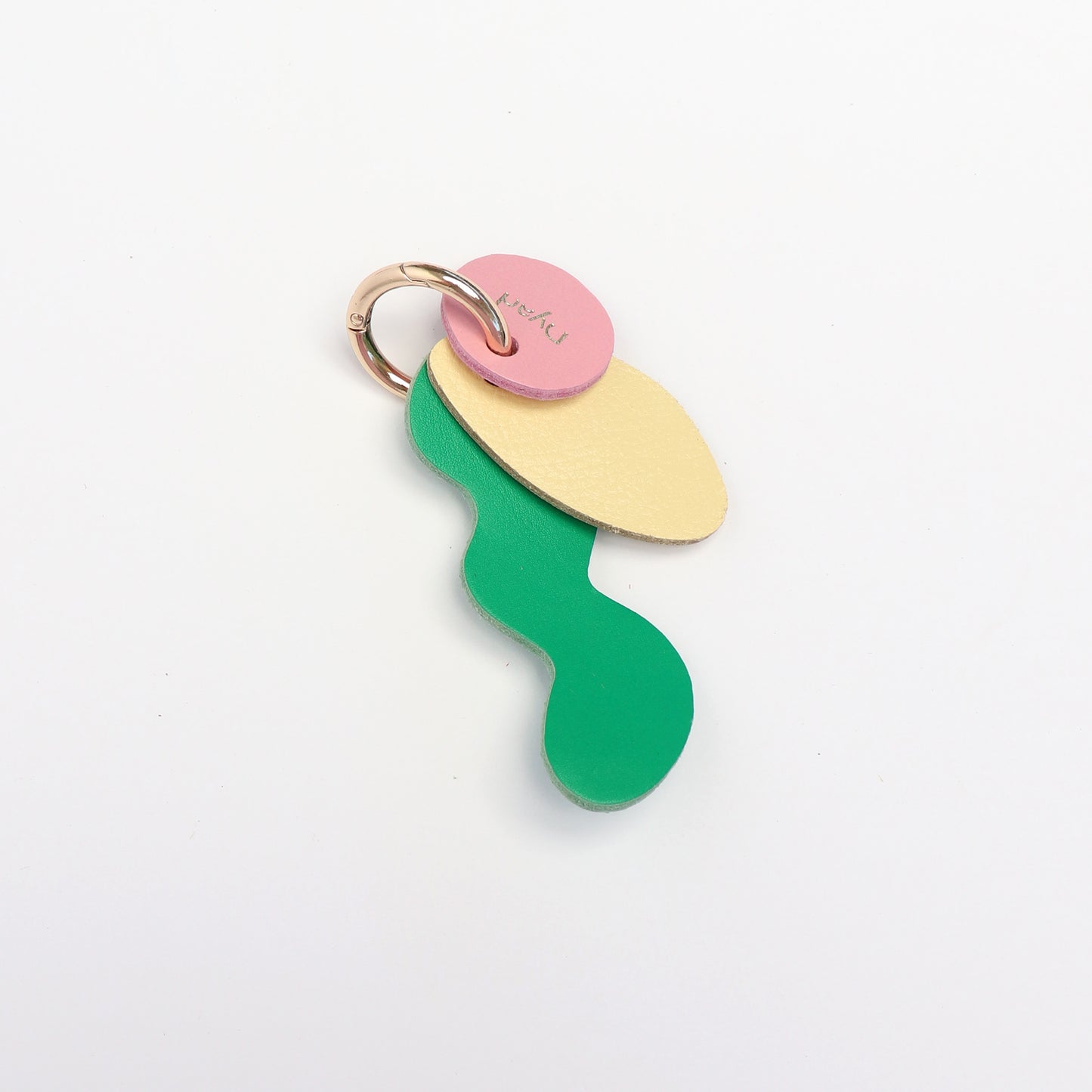 Squiggle Charm - Lawn Green / Butter