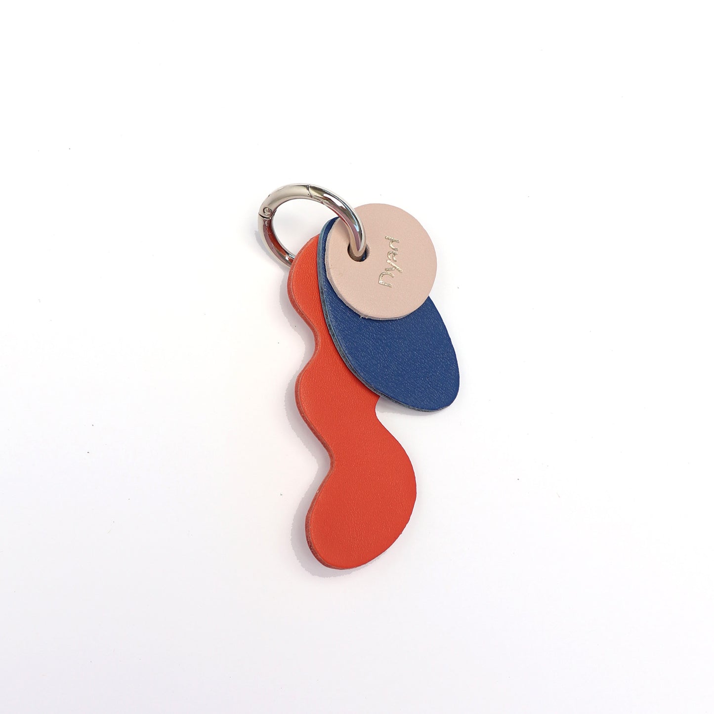 Squiggle Charm - Lobster Red / Cobalt